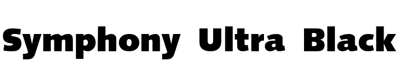 Symphony Ultra Black font preview