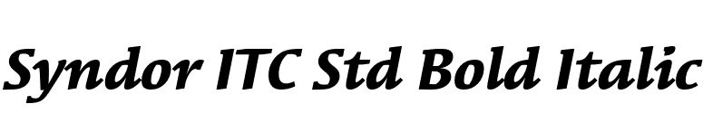 Syndor ITC Std Bold Italic font preview