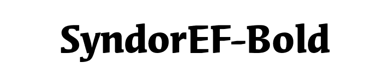 SyndorEF-Bold font preview