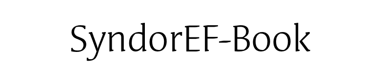 SyndorEF-Book font preview
