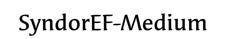 SyndorEF-Medium font preview