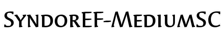 SyndorEF-MediumSC font preview