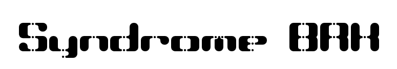 Syndrome BRK font preview