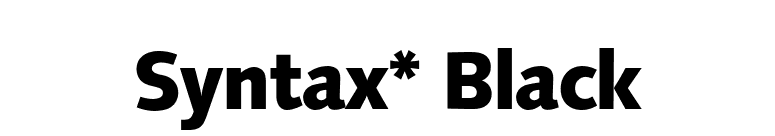 Syntax* Black font preview