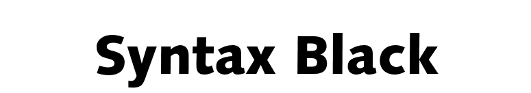 Syntax Black font preview