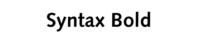 Syntax Bold font preview