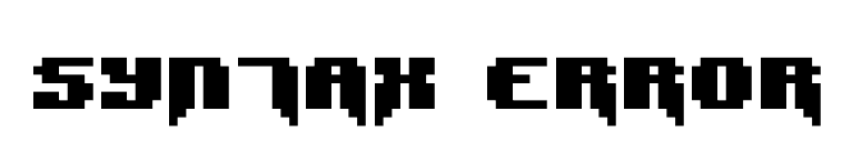 Syntax Error font preview
