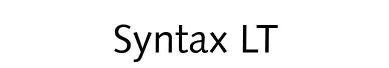 Syntax LT font preview
