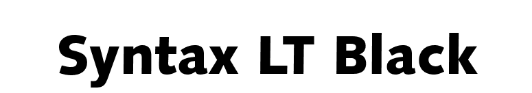 Syntax LT Black font preview