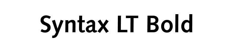 Syntax LT Bold font preview