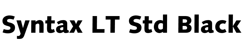 Syntax LT Std Black font preview