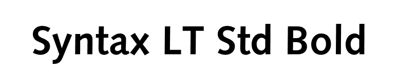 Syntax LT Std Bold font preview