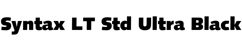 Syntax LT Std Ultra Black font preview