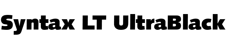Syntax LT UltraBlack font preview