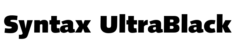 Syntax UltraBlack font preview