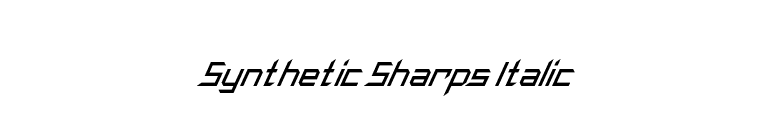 Synthetic Sharps Italic font preview