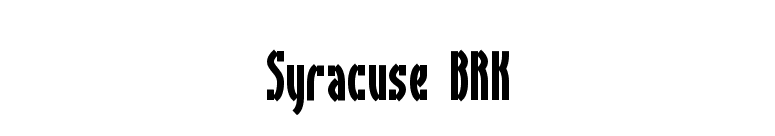 Syracuse BRK font preview