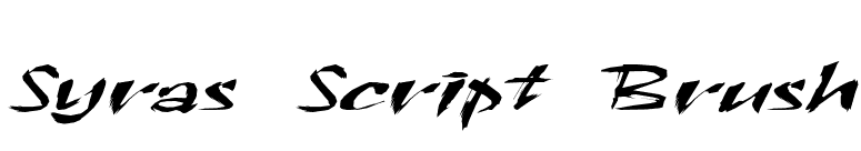 Syras Script Brush font preview