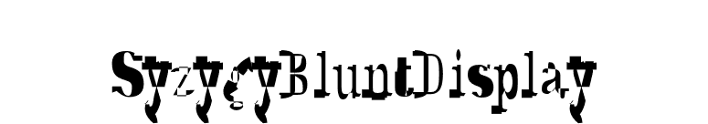 SyzygyBluntDisplay font preview
