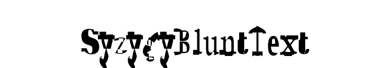SyzygyBluntText font preview