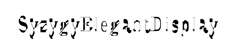 SyzygyElegantDisplay font preview