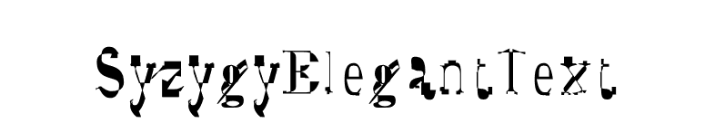 SyzygyElegantText font preview