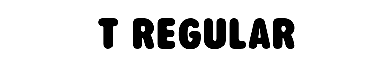 T Regular font preview
