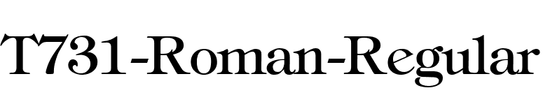 T731-Roman-Regular font preview