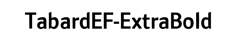 TabardEF-ExtraBold font preview