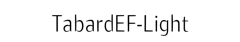 TabardEF-Light font preview