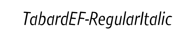 TabardEF-RegularItalic font preview