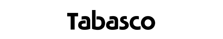 Tabasco font preview