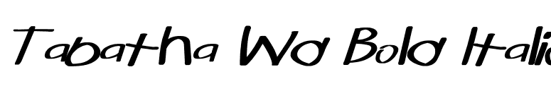 Tabatha Wd Bold Italic font preview