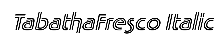 TabathaFresco Italic font preview