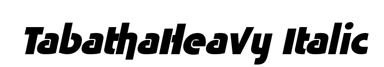 TabathaHeavy Italic font preview