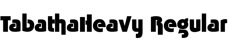 TabathaHeavy Regular font preview