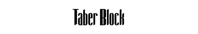 Taber Block font preview