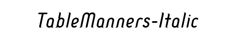 TableManners-Italic font preview