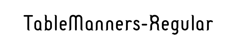 TableManners-Regular font preview