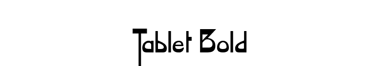 Tablet Bold font preview