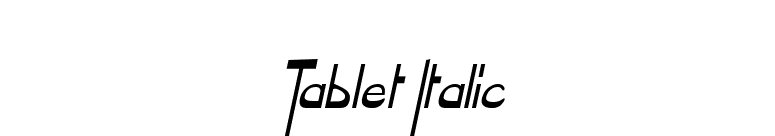Tablet Italic font preview