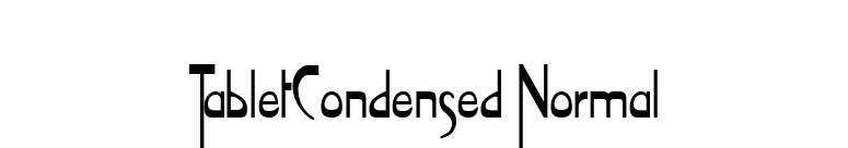 TabletCondensed Normal font preview