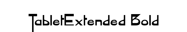 TabletExtended Bold font preview