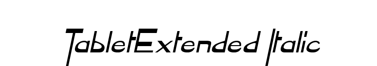 TabletExtended Italic font preview
