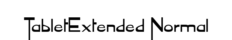 TabletExtended Normal font preview