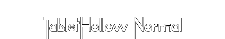TabletHollow Normal font preview