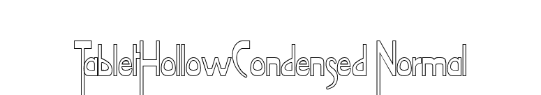 TabletHollowCondensed Normal font preview