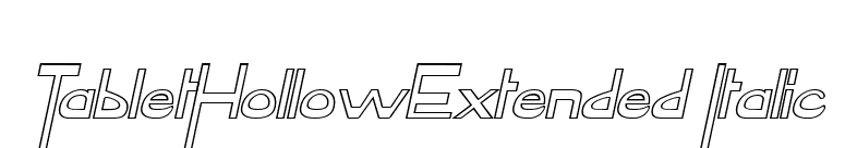 TabletHollowExtended Italic font preview