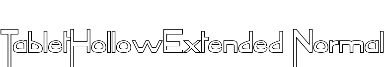 TabletHollowExtended Normal font preview