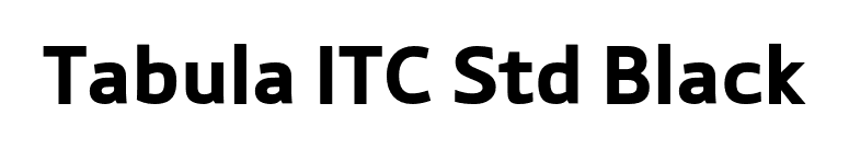 Tabula ITC Std Black font preview